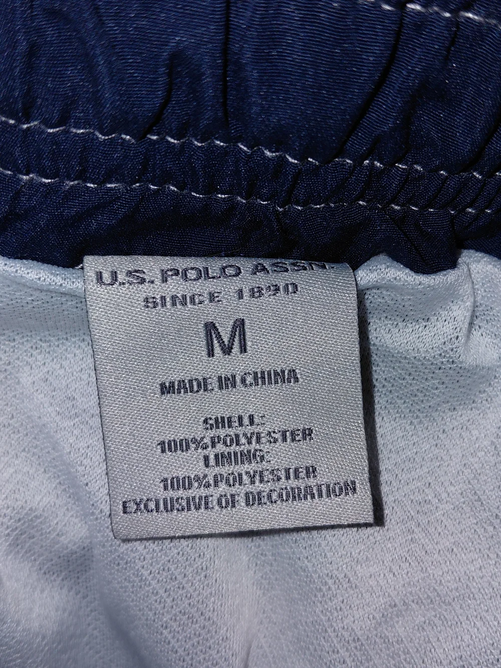 U.S. Polo Assn. Gray Heather Athletic Shorts with Navy Trim #2194